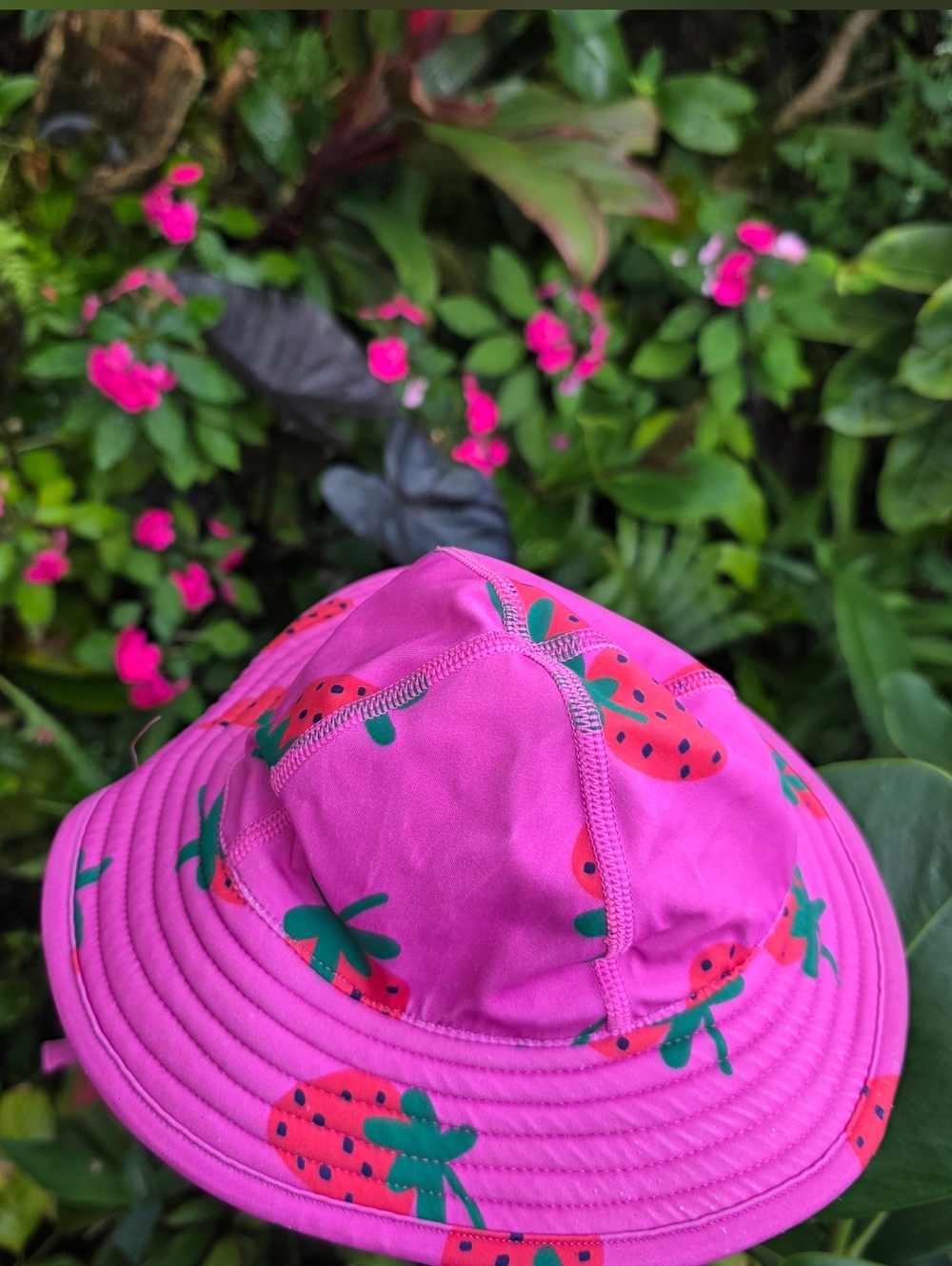 S💚🌴D Hannah Andersson Strawberry Sun & Swim Hat Pink Strawberrycore Bonnet